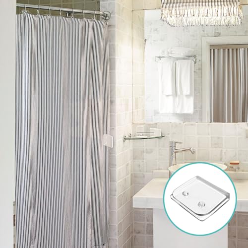 Binxus 15-Pack Clear Shower Curtain Splash Guard Clips for Bathtub