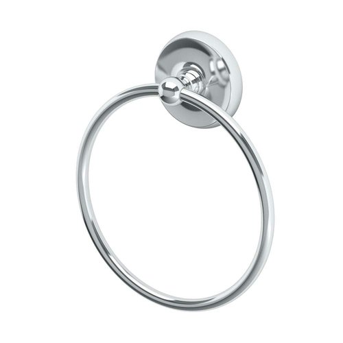 Gatco 5073 Designer II Towel Ring, Wall-Mounted Bathroom Hand Towel Ring, 6.5" Face, Chrome Finish