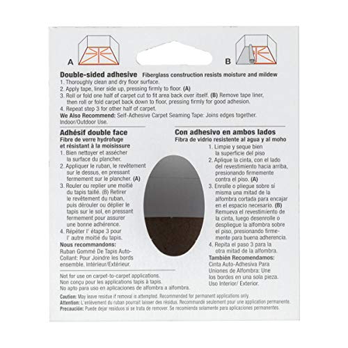 Duck Brand Indoor/Outdoor Carpet Tape, 1.41-Inch x 42-Foot Roll (6-Pack)