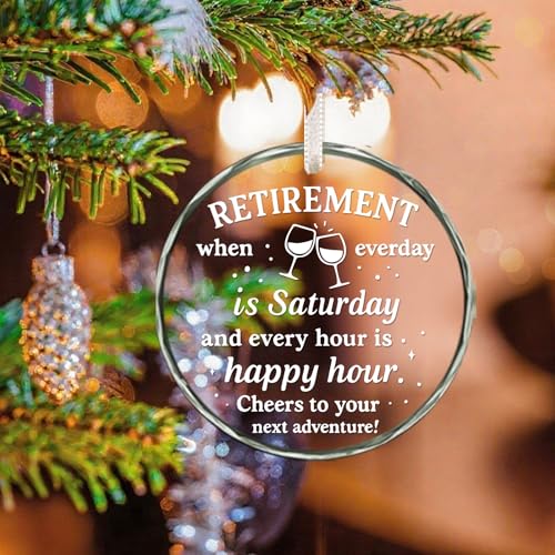 Trazzo Retirement Crystal Keepsake Ornament – Meaningful Gift for Women & Men