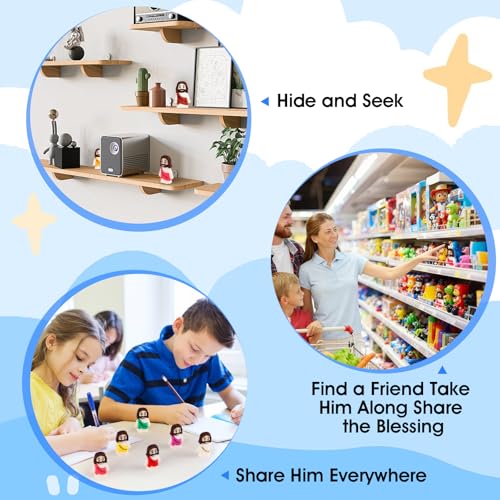 30pcs Mini Jesus Figures, Tiny Religious Figurines for Easter Eggs