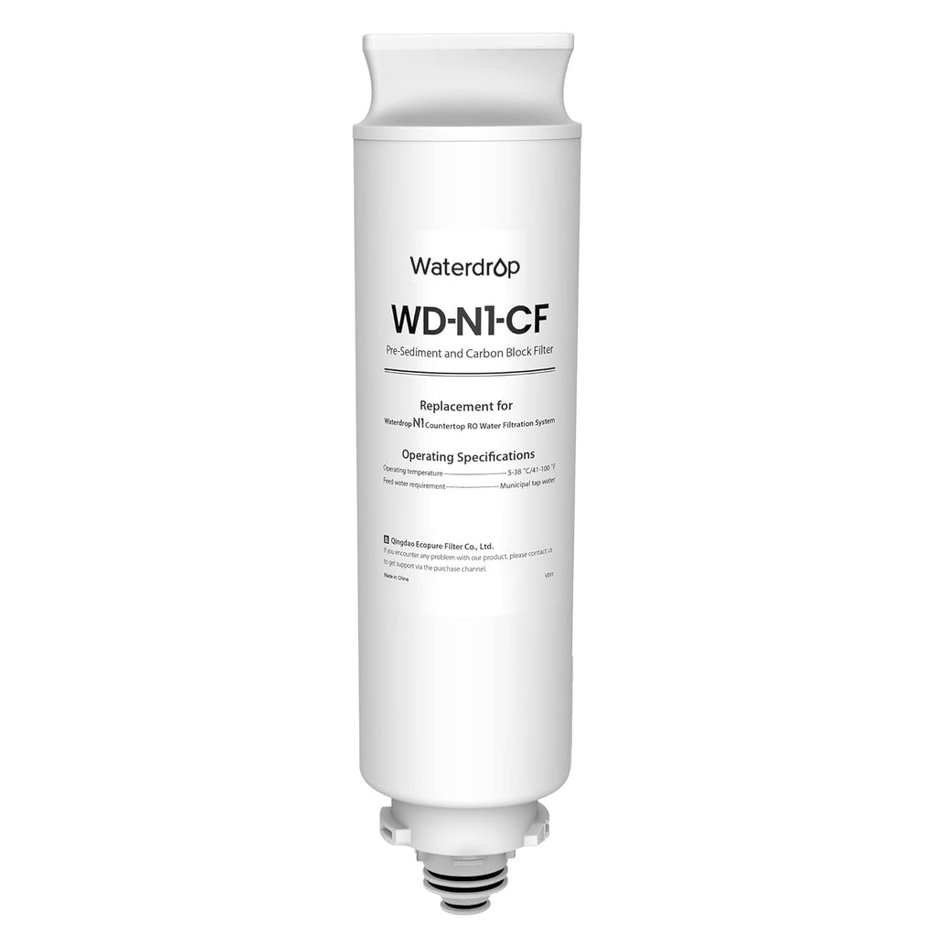 Waterdrop N1-CF Water Filter, Replacement for N1 Countertop Reverse Osmosis System, 6-Month Lifetime