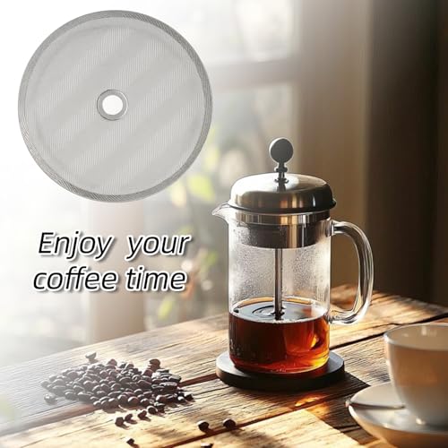 6 Pack French Press Replacement Filters - 4 Inch Stainless Steel Mesh