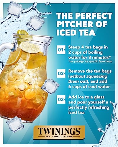 Twinings Pure Peppermint Herbal Tea, Naturally Caffeine-Free, 60 Tea Bags
