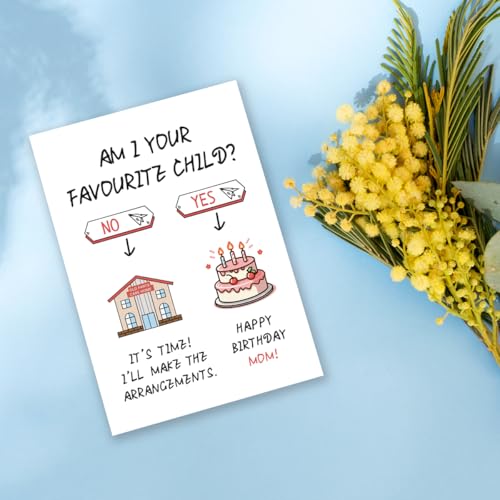 Funny Birthday Card for Mom - Humorous Gift from Son or Daughter