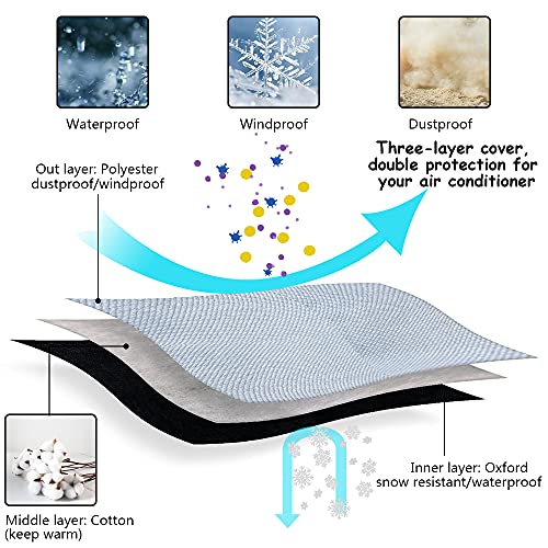 Indoor Air Conditioner Cover - 17" x 13" x 3.5" - Energy Saving