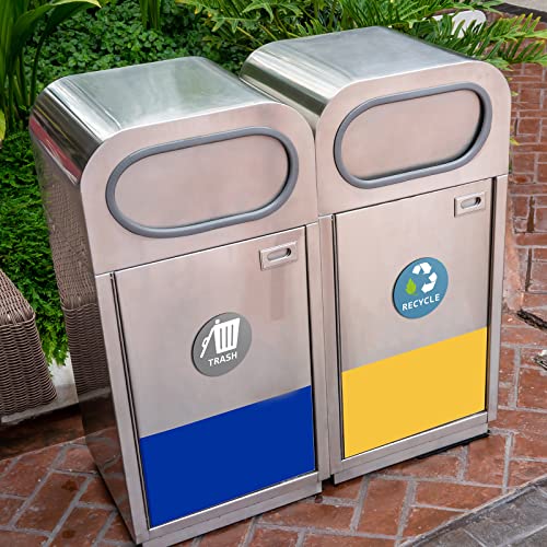 Chinco 8 Pcs Trash and Recycling Magnets for Cans - 3 Inch