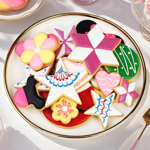 18-Piece Stainless Steel Cookie Cutter Set with 6 Shapes for Baking & Crafts