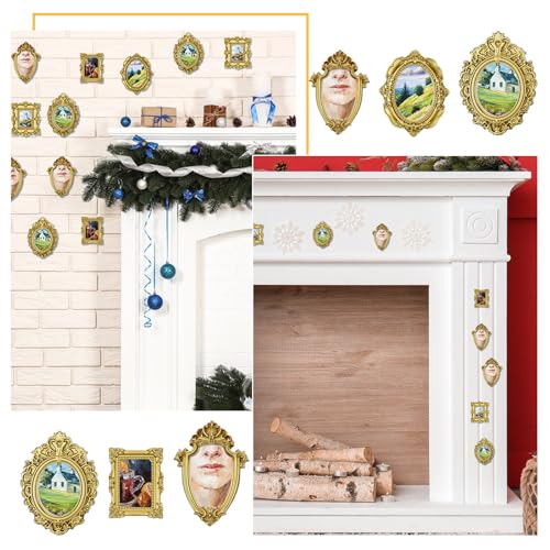 Gjinxi Vintage Mini Gold Baroque Picture Frames - Set of 10