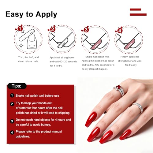 OpenLive 16.5ml Red Perfume Nail Polish Quick Dry Long Lasting