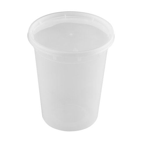 ProTakeOut 32oz [24 set] Heavy Duty Plastic Deli Container | BPA-Free Food Storage with Airtight Leak‑Proof Lids | Microwave, Freezer & Dishwasher Safe – Stackable, Bulk Reusable Soup & Meal Prep Tub