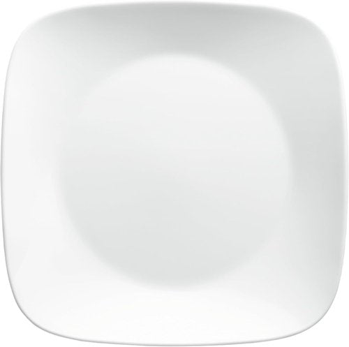Corelle Vitrelle 6-Piece Salad Plate Set - Lightweight, Chip-Resistant 9-Inch Square Plates in White