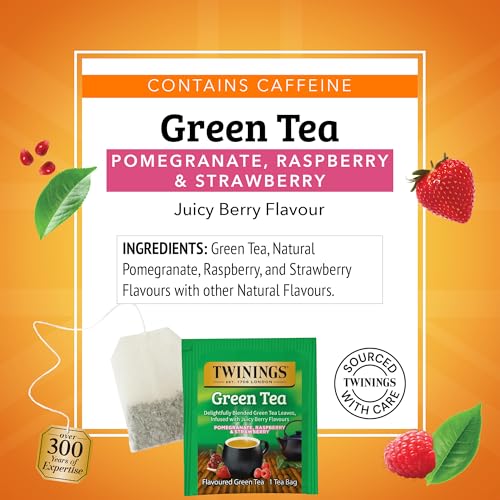 Twinings Green Tea with Pomegranate, Raspberry & Strawberry - 20 Bags