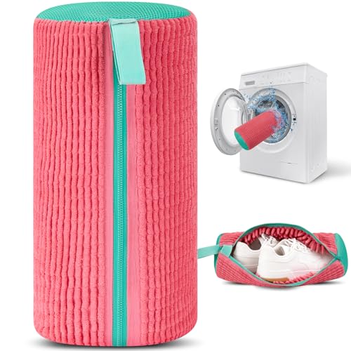 COKORA Reusable Pink/Green Shoe Washing Machine Bag for Sneakers & Sports Shoes