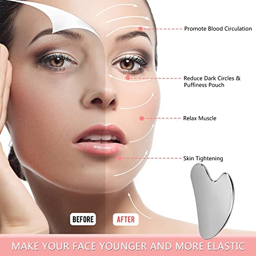 OXT Stainless Steel Gua Sha Facial Tool for Skin Tightening