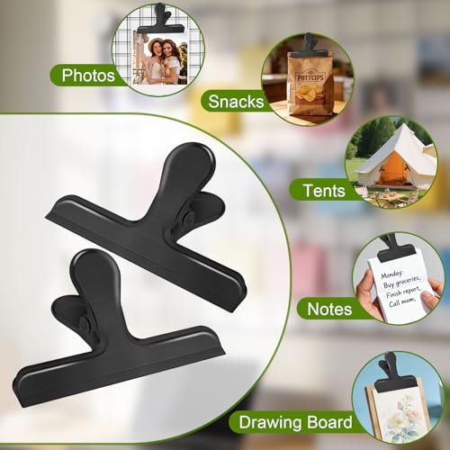 PTAZSCTC 6-Pack Medium Stainless Steel Chip Clips - Heavy Duty Bag Sealers