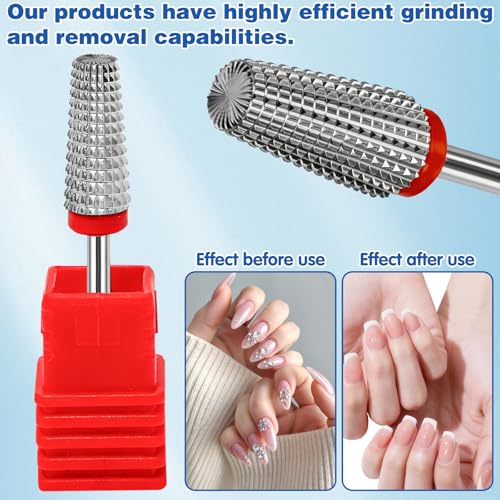 CYUXING 3/32" 5-in-1 Carbide Nail Drill Bit for Gel Polishing and Manicure