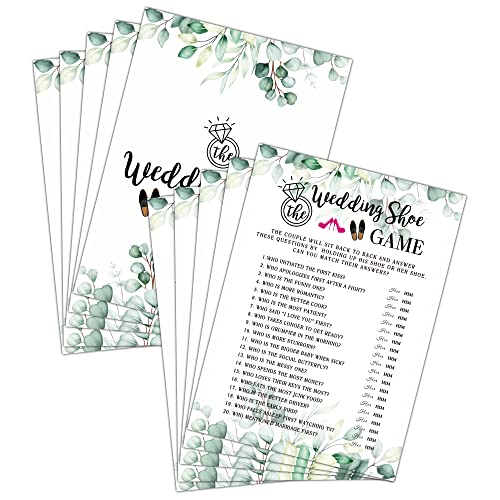 Gihyan Wedding Shoe Game Cards - Tropical Bridal Shower Set