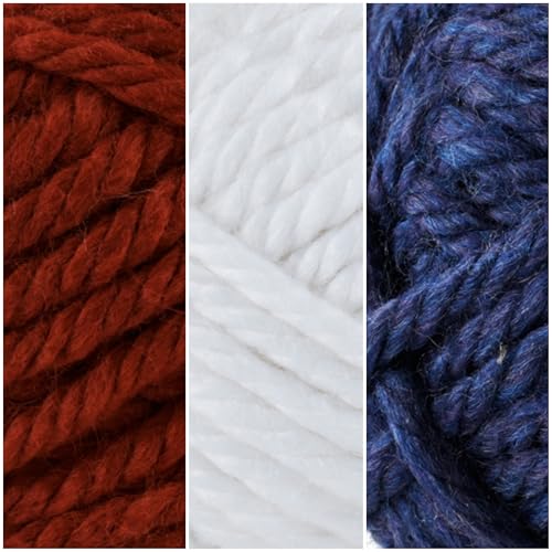 Lion Brand Hometown Super Bulky Yarn, Americana Pack - 12 Skeins