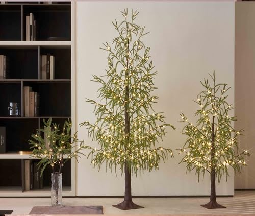 Lighted Christmas Norfolk Pine Tree 4FT with 180 LED Fairy Lights - 3ft 11in
