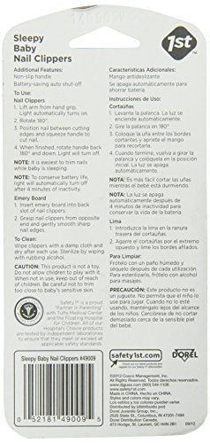 Safety 1st Sleepy Baby Nail Clipper with LED Light
