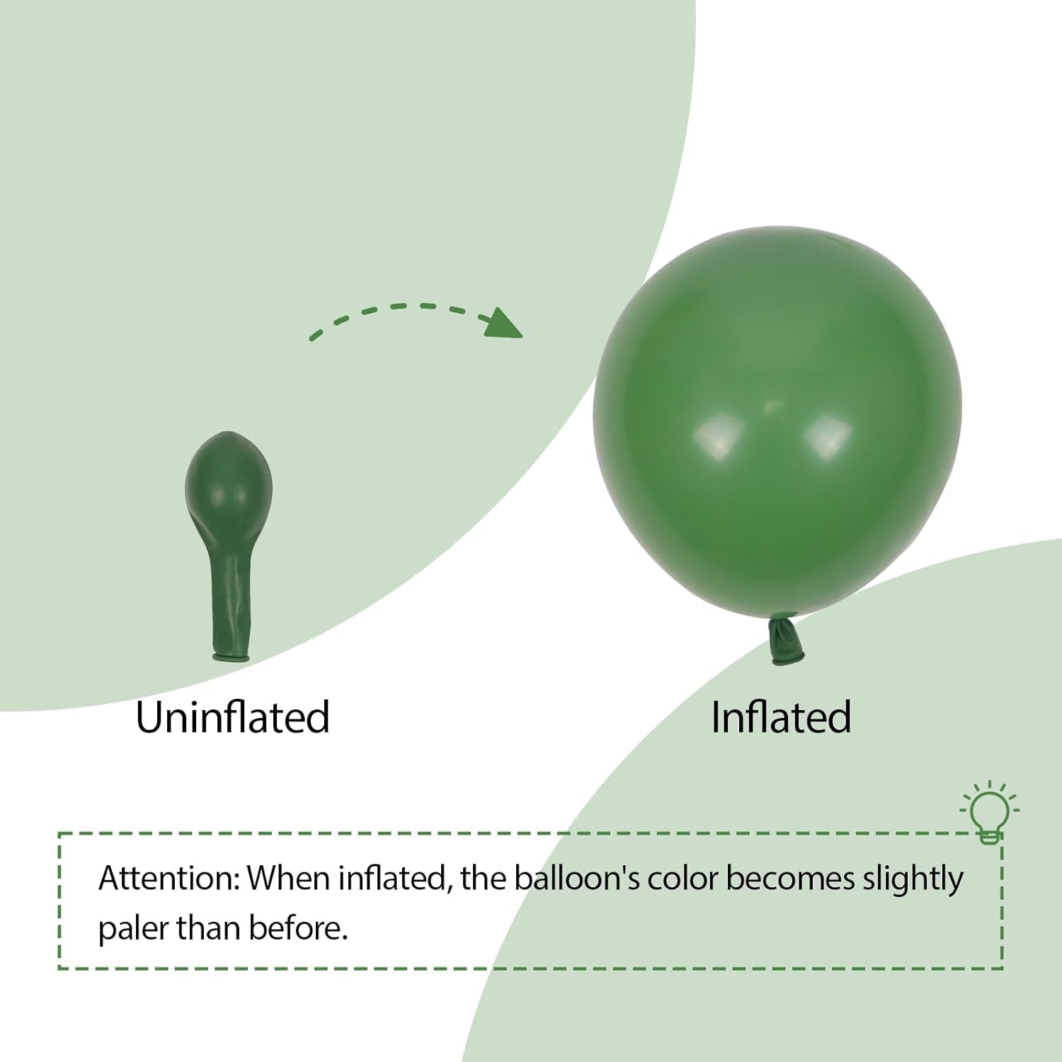 Sage Green Balloons - 12 Inch Light Pastel Latex Balloons | 50 Pack for Weddings & Parties