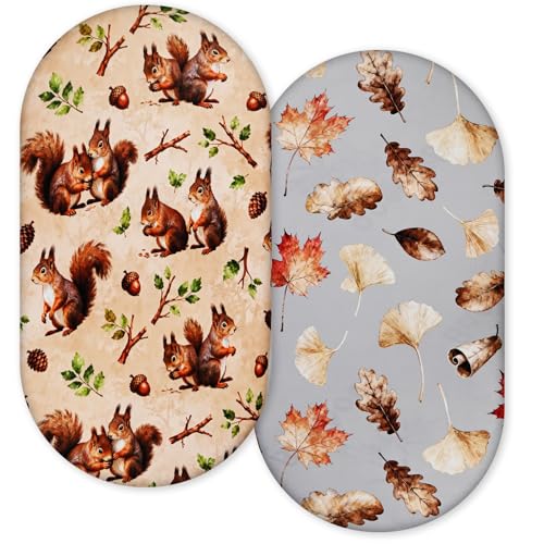 Ultra-Soft Stretchy Bassinet Sheets, 2-Pack Universal Fit for Baby Bassinets