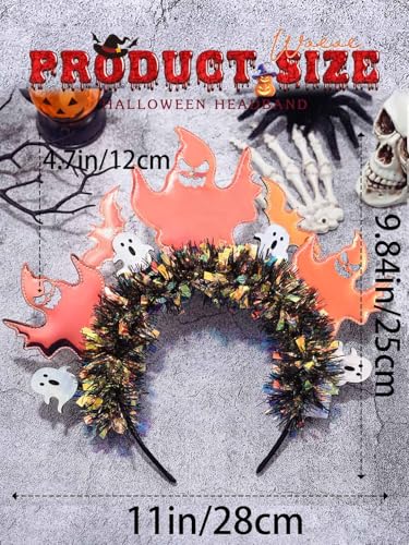 Light Up Halloween Ghost Headband LED Costume Hair Accessory