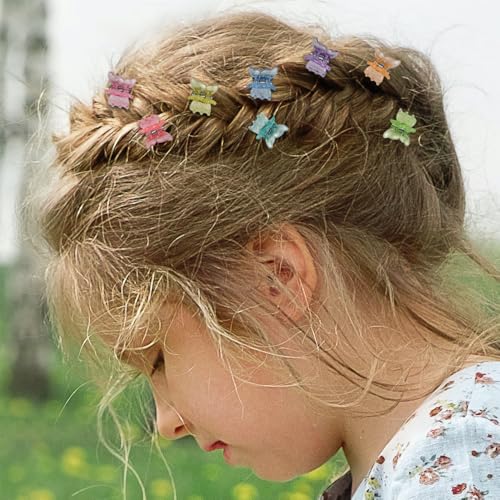 50 Pack Mini Butterfly Hair Clips Small Claw Clips for Women