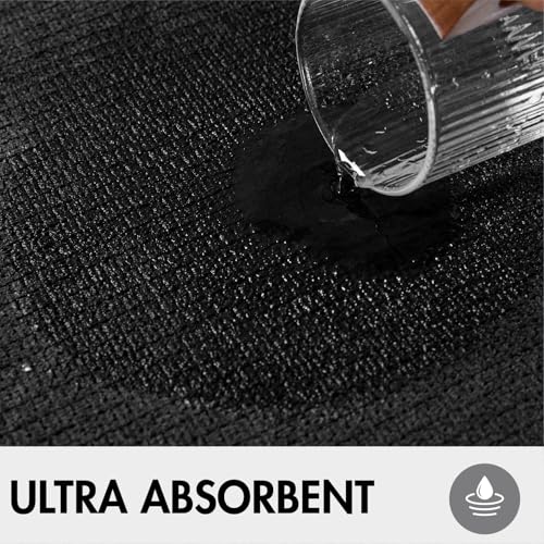 MIULEE Thin Bathroom Rugs Set of 2, 17x35 Inch Non-Slip Mats