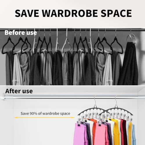 Space-Saving Legging Hangers for Closet Organizer - 2 Pcs