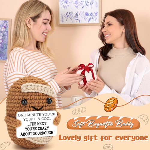 Handmade Crochet Sourdough Baguette Decor - Funny Gift for Bakers