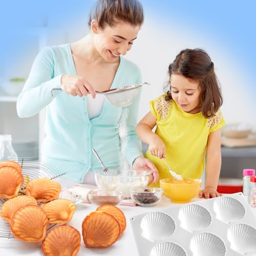 Large Shell Silicone Molds - 6-Cavity Baking & Craft Molds
