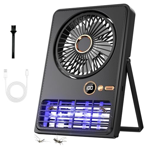 WI WISELY Portable Desk Fan - Rechargeable, Ultra Quiet, Black
