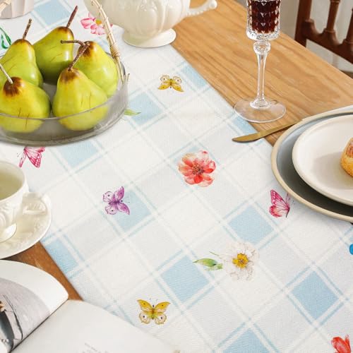 Bonhause Floral Table Runner 13x72 Inch - Hello Spring Design
