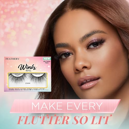 Ardell Winks So Lit False Eyelashes, Full Volume 20mm Dramatic Black Band