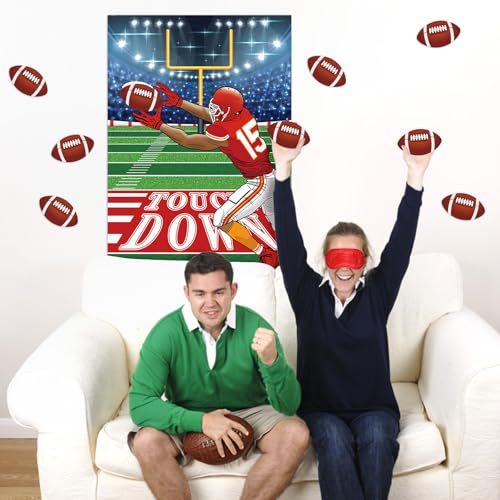 Pin the Football on the Goalpost Game - Large Poster & Stickers