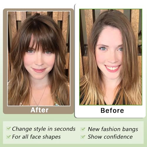 Savila Clip on Bangs for Women Synthetic Hair Piece
