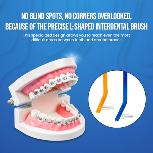 AIM Dental Supply Toothbrush for Braces, Soft V-Trimmed 2-Pack