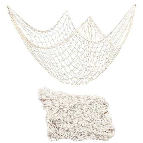 Natural Cotton Fish Net Decorations for Nautical Parties - 79x39in