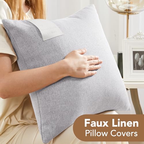 Grayish Purple Throw Pillow Covers 12x20 Inch Pack of 2 with Leather Label