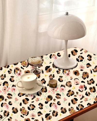 HAOKHOME Floral Leopard Shelf Liner - Peel and Stick Waterproof Vinyl Roll