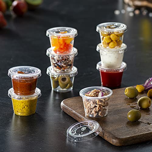 Jello Shot Cups with Lids - 1 Oz Portion Containers, 200 Count