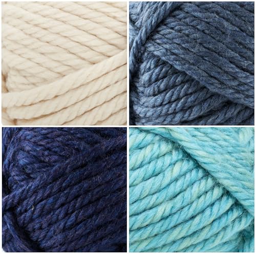 Lion Brand Hometown Super Bulky Yarn - Coastal Calm Pack (12 Skeins)