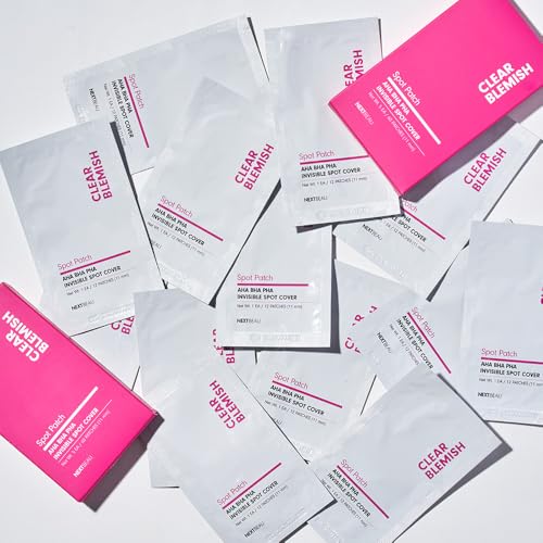 NEXTBEAU Hydrocolloid Acne Patches with AHA BHA PHA & Tea Tree 120ct