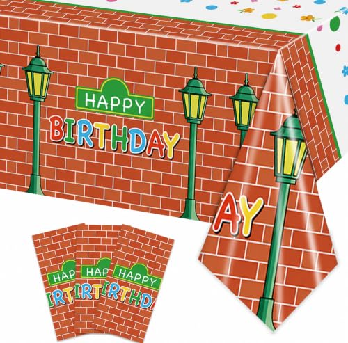 Cookie Tablecloths - 3 Pcs Disposable 54 x 108 Inch for Birthday Party