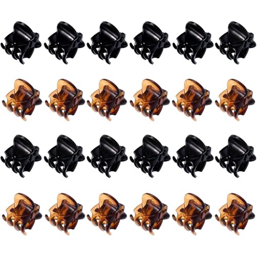 Suncalla 24 Pcs Mini Hair Claw Clips Small Non Slip Plastic Hair Clamps