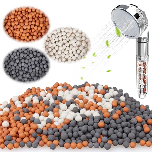 Replacement Shower Head Filter Beads - 6 Packs of Anionic Mineral Balls