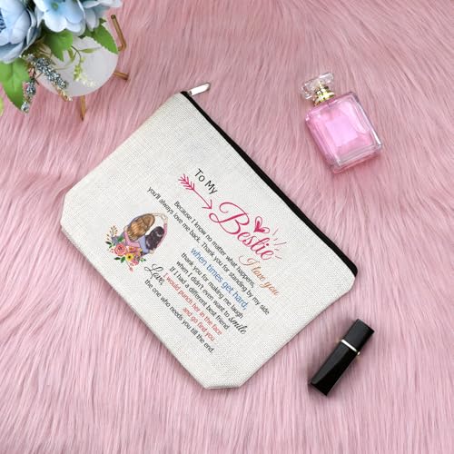 Sfodiary Bestie Makeup Bag - Friendship Birthday & Graduation Gift for Women