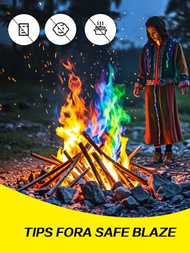 Magical Colorful Flame Powder & Natural Fire Starters Set